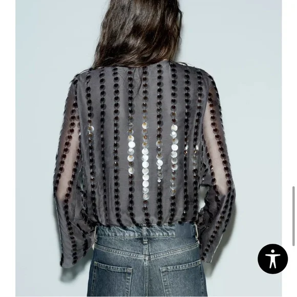 Zara sequin body suit NWT - Picture 3 of 6